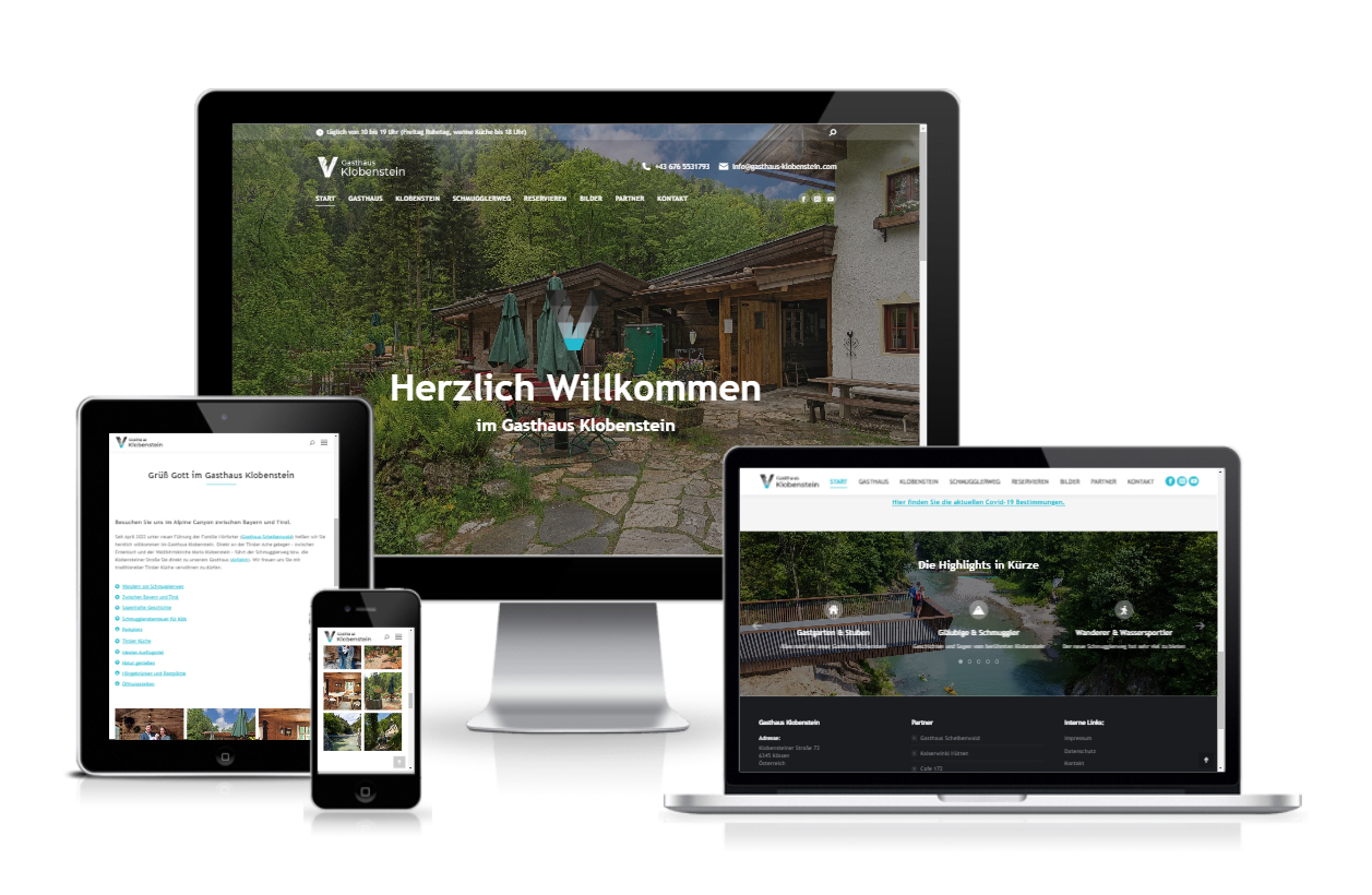 Website Gasthaus Klobenstein