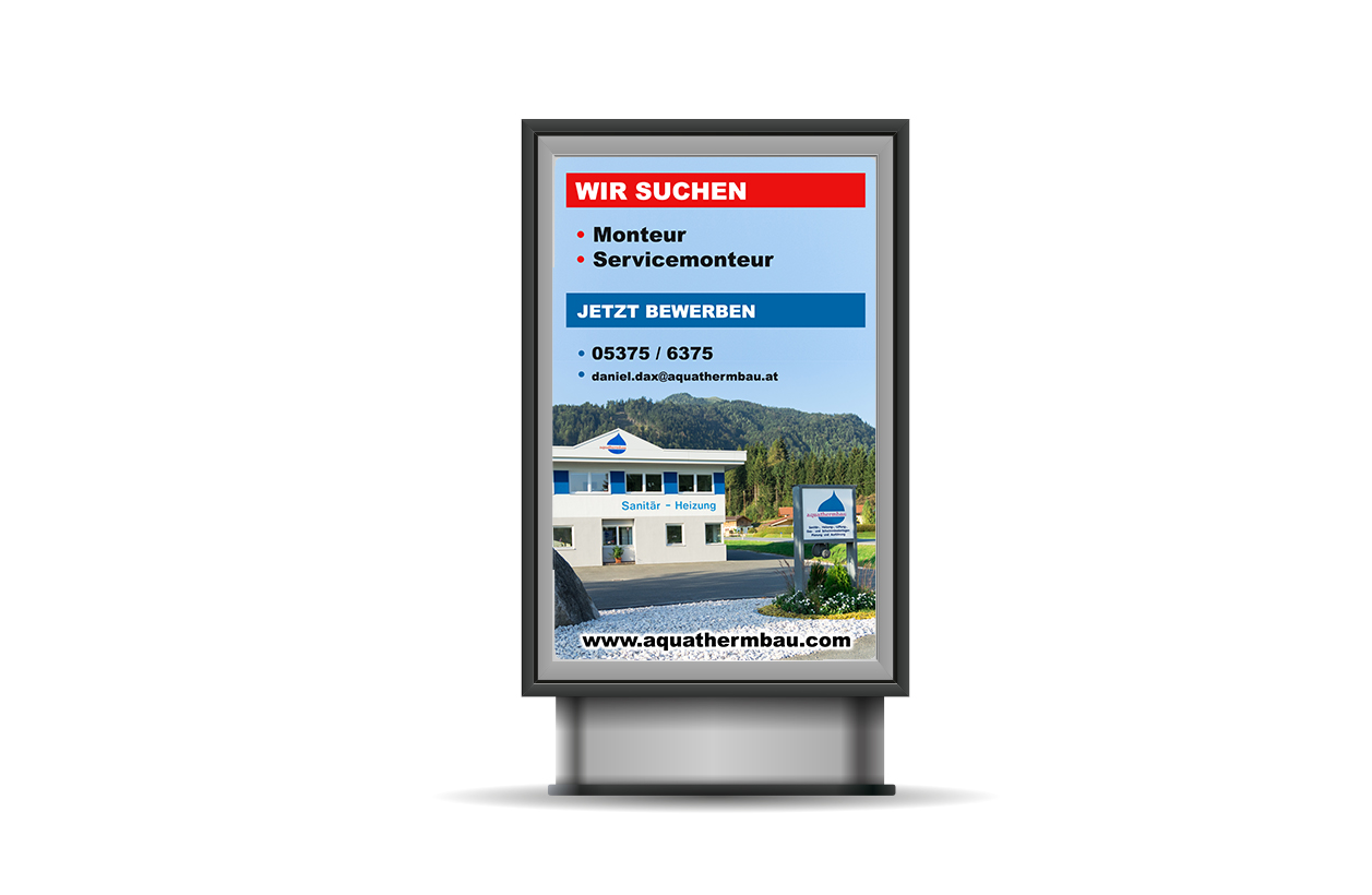 LED-Wand Aquathermbau Kössen